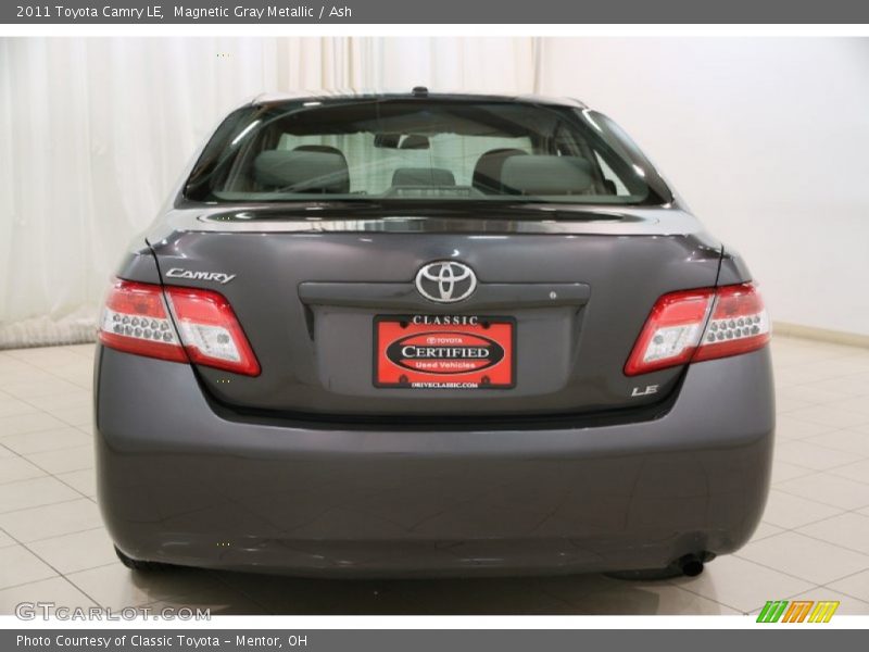 Magnetic Gray Metallic / Ash 2011 Toyota Camry LE