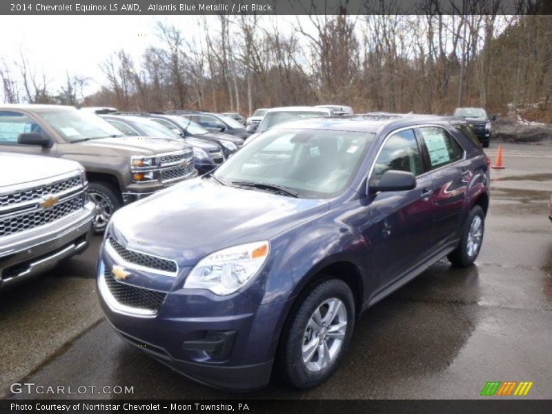 Atlantis Blue Metallic / Jet Black 2014 Chevrolet Equinox LS AWD