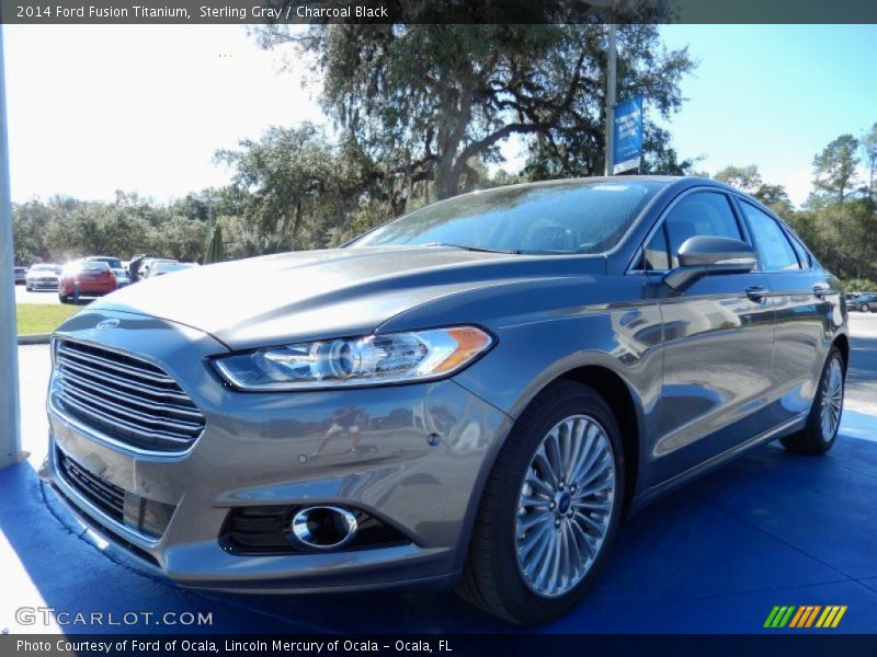 Sterling Gray / Charcoal Black 2014 Ford Fusion Titanium