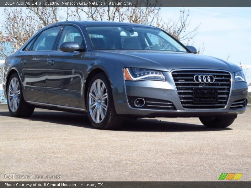 Monsoon Gray Metallic / Titanium Gray 2014 Audi A8 L 4.0T quattro