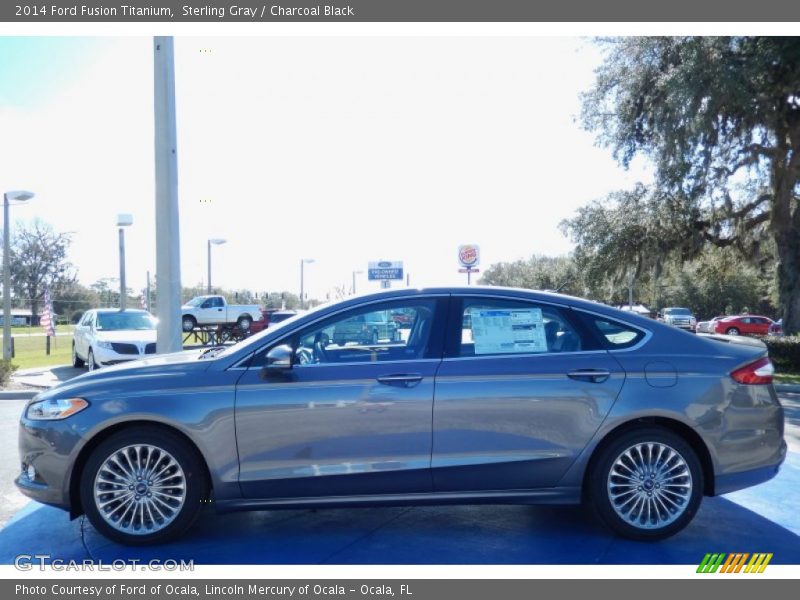 Sterling Gray / Charcoal Black 2014 Ford Fusion Titanium