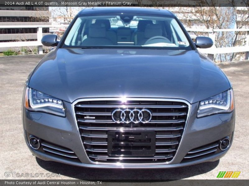 Monsoon Gray Metallic / Titanium Gray 2014 Audi A8 L 4.0T quattro