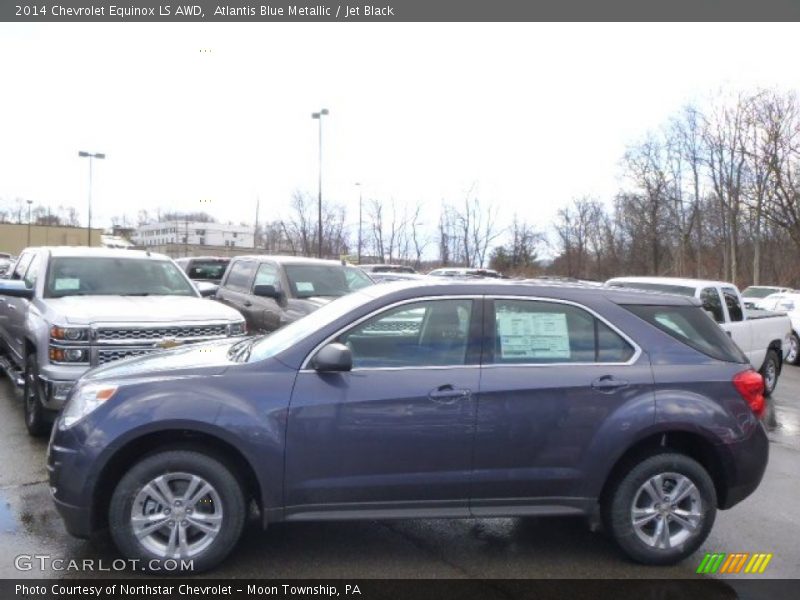 Atlantis Blue Metallic / Jet Black 2014 Chevrolet Equinox LS AWD