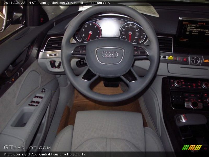 Monsoon Gray Metallic / Titanium Gray 2014 Audi A8 L 4.0T quattro