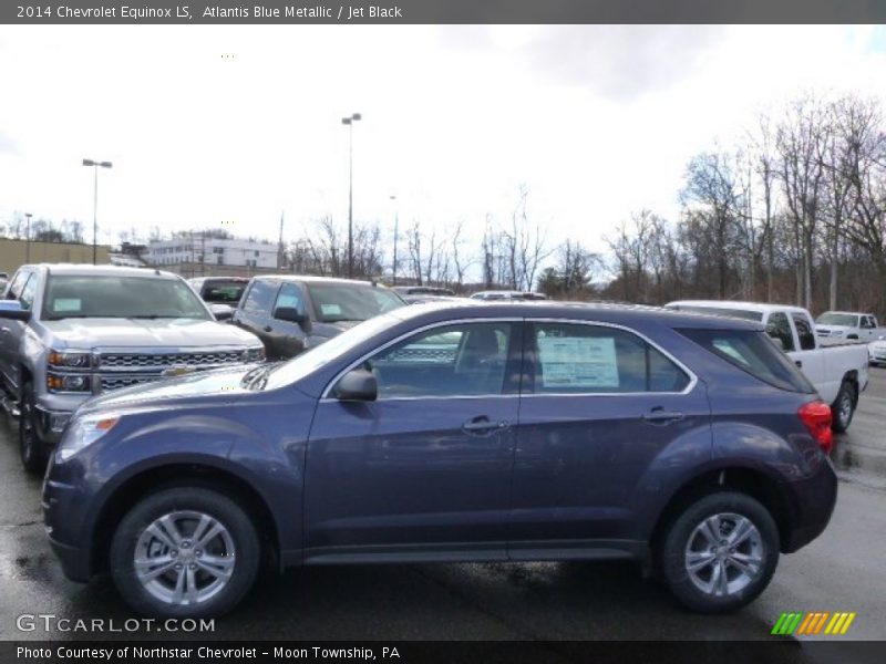 Atlantis Blue Metallic / Jet Black 2014 Chevrolet Equinox LS