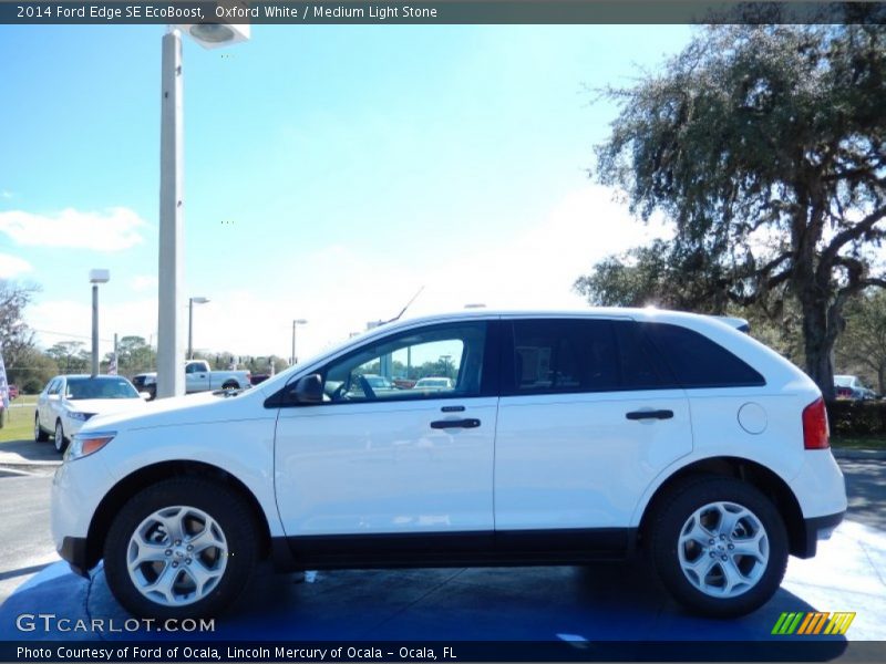 Oxford White / Medium Light Stone 2014 Ford Edge SE EcoBoost