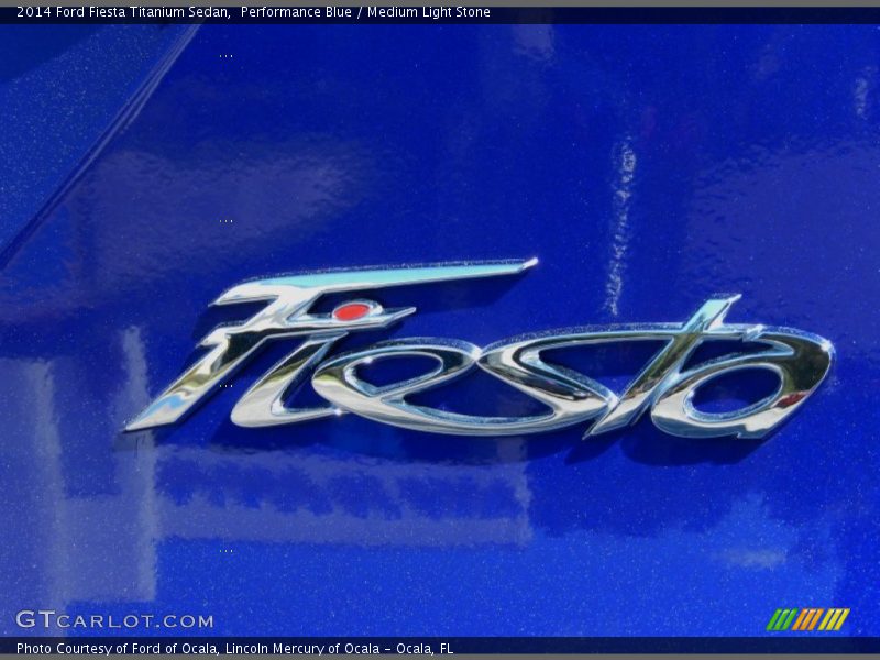 Performance Blue / Medium Light Stone 2014 Ford Fiesta Titanium Sedan