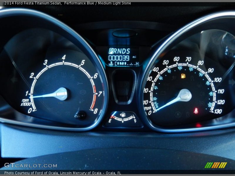 Performance Blue / Medium Light Stone 2014 Ford Fiesta Titanium Sedan