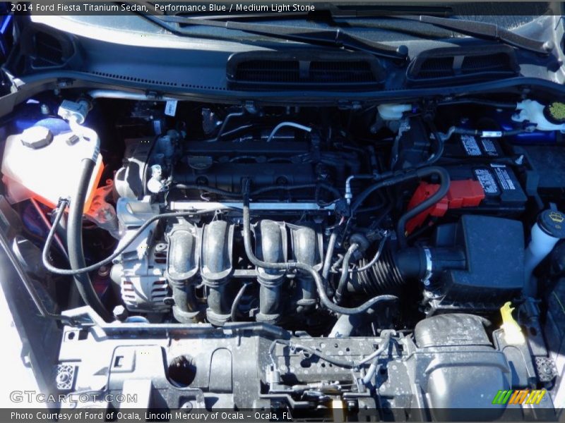 Performance Blue / Medium Light Stone 2014 Ford Fiesta Titanium Sedan