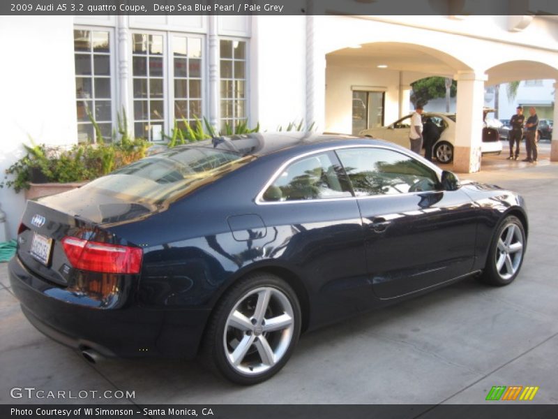 Deep Sea Blue Pearl / Pale Grey 2009 Audi A5 3.2 quattro Coupe
