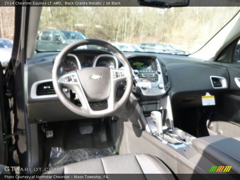 Black Granite Metallic / Jet Black 2014 Chevrolet Equinox LT AWD