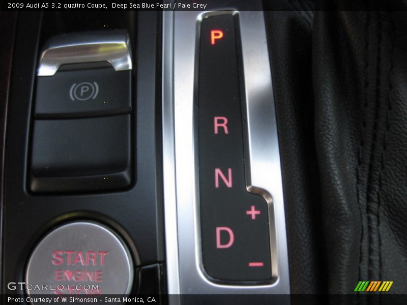 Deep Sea Blue Pearl / Pale Grey 2009 Audi A5 3.2 quattro Coupe