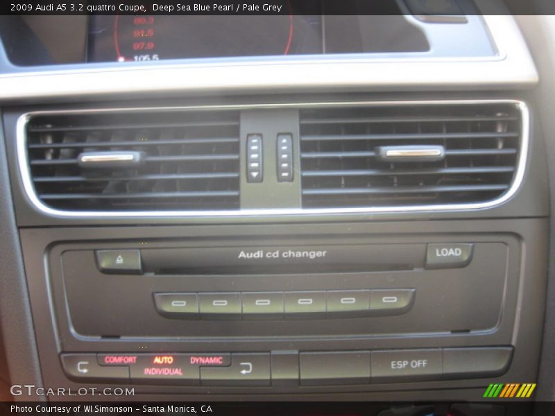 Deep Sea Blue Pearl / Pale Grey 2009 Audi A5 3.2 quattro Coupe
