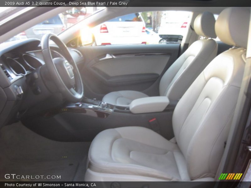 Deep Sea Blue Pearl / Pale Grey 2009 Audi A5 3.2 quattro Coupe