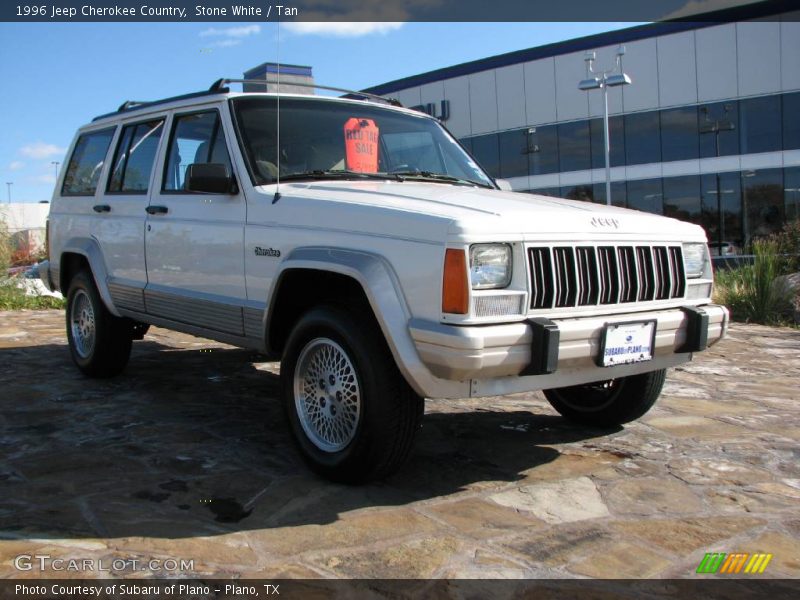 Stone White / Tan 1996 Jeep Cherokee Country