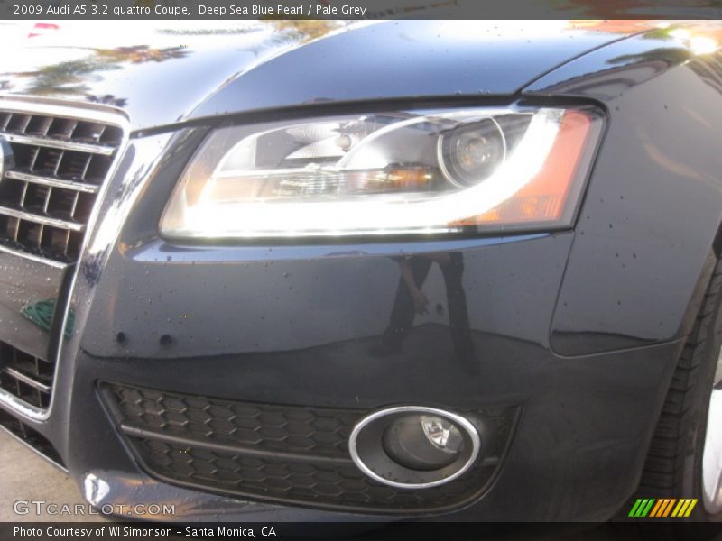 Deep Sea Blue Pearl / Pale Grey 2009 Audi A5 3.2 quattro Coupe