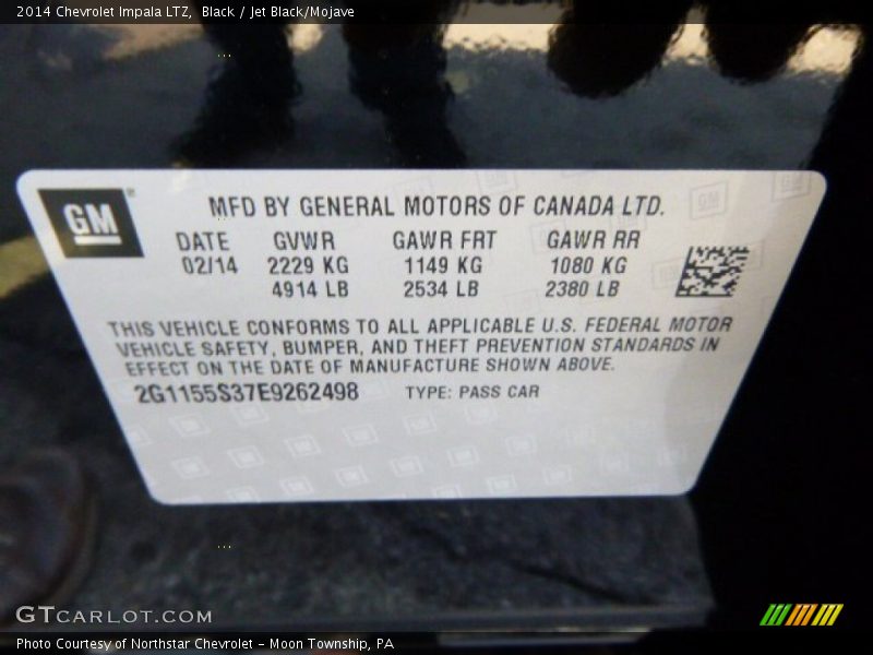 Black / Jet Black/Mojave 2014 Chevrolet Impala LTZ