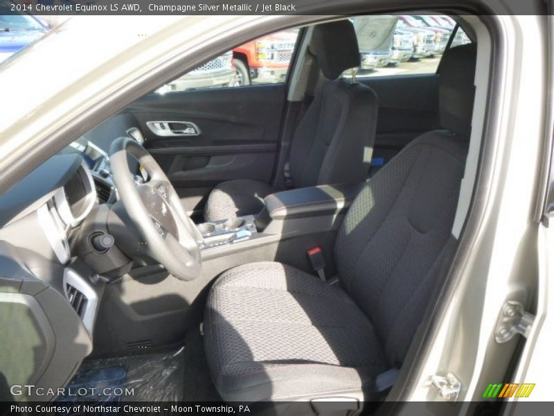 Champagne Silver Metallic / Jet Black 2014 Chevrolet Equinox LS AWD