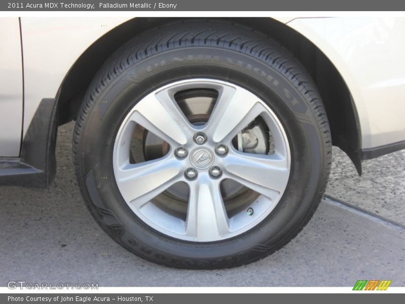 Palladium Metallic / Ebony 2011 Acura MDX Technology