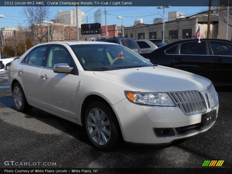 Crystal Champagne Metallic Tri-Coat / Light Camel 2012 Lincoln MKZ AWD