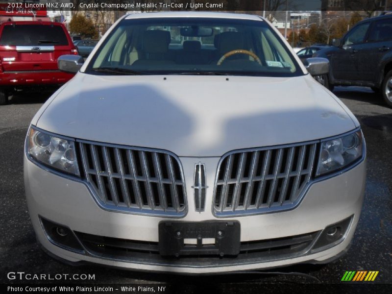 Crystal Champagne Metallic Tri-Coat / Light Camel 2012 Lincoln MKZ AWD