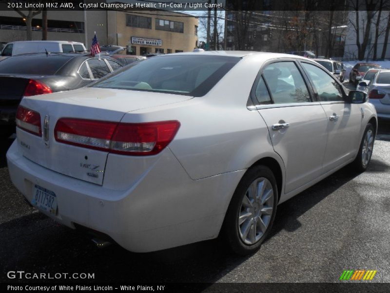Crystal Champagne Metallic Tri-Coat / Light Camel 2012 Lincoln MKZ AWD