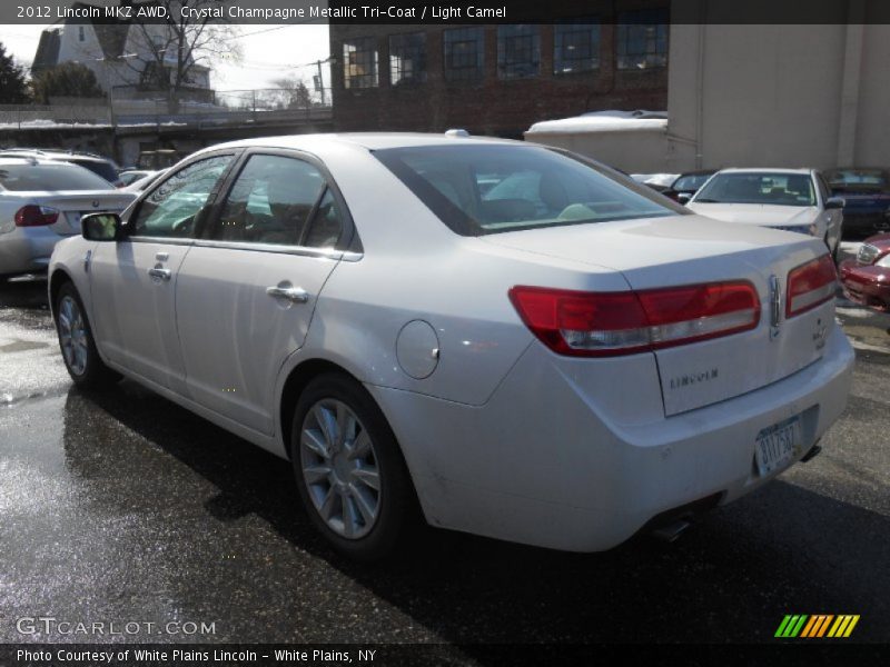 Crystal Champagne Metallic Tri-Coat / Light Camel 2012 Lincoln MKZ AWD
