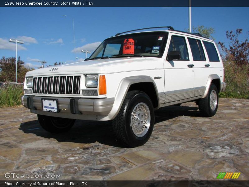 Stone White / Tan 1996 Jeep Cherokee Country