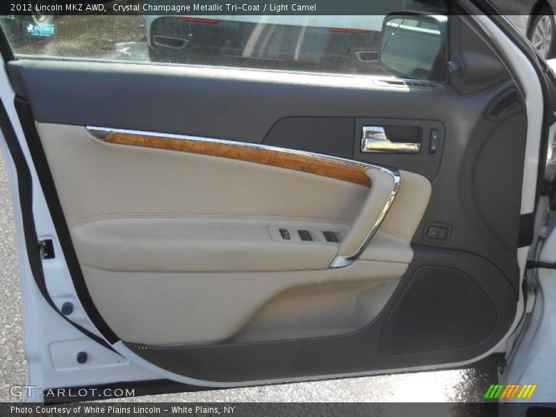 Crystal Champagne Metallic Tri-Coat / Light Camel 2012 Lincoln MKZ AWD