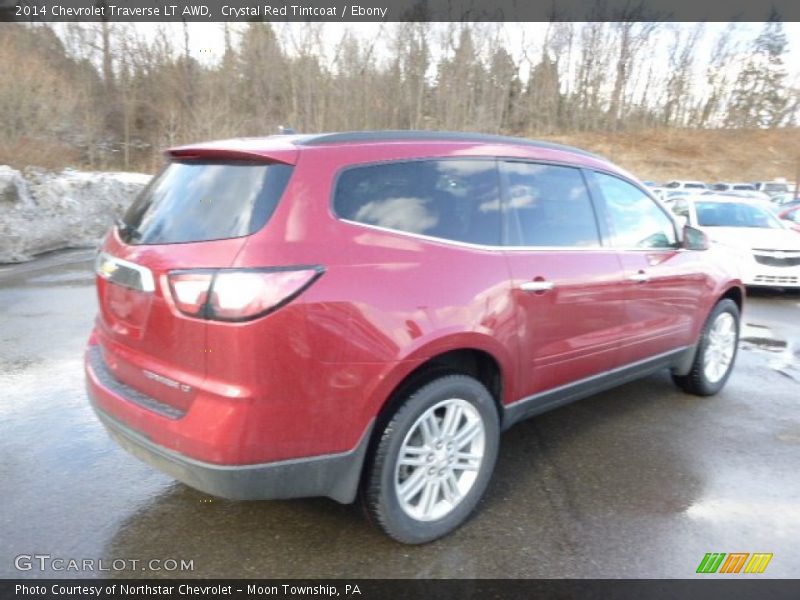 Crystal Red Tintcoat / Ebony 2014 Chevrolet Traverse LT AWD