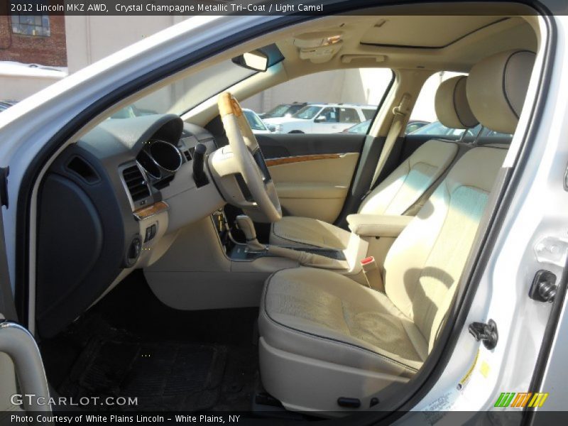 Crystal Champagne Metallic Tri-Coat / Light Camel 2012 Lincoln MKZ AWD