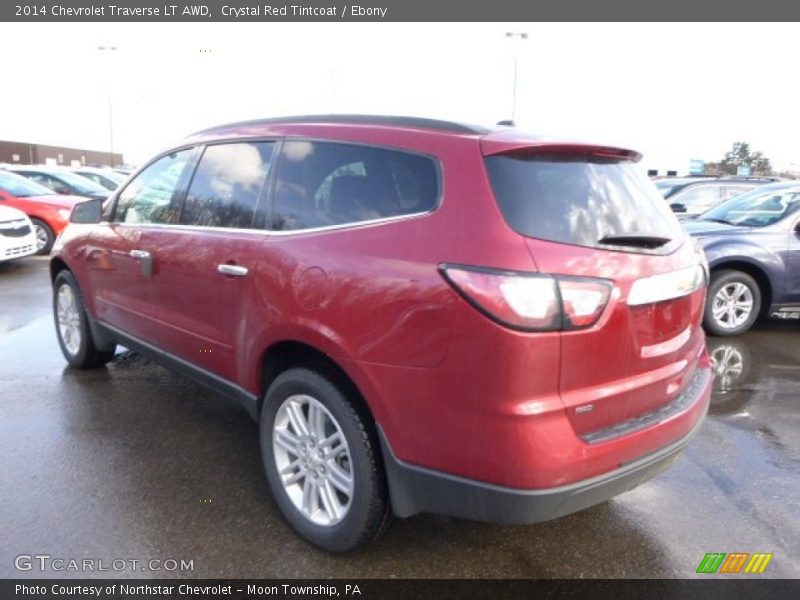 Crystal Red Tintcoat / Ebony 2014 Chevrolet Traverse LT AWD