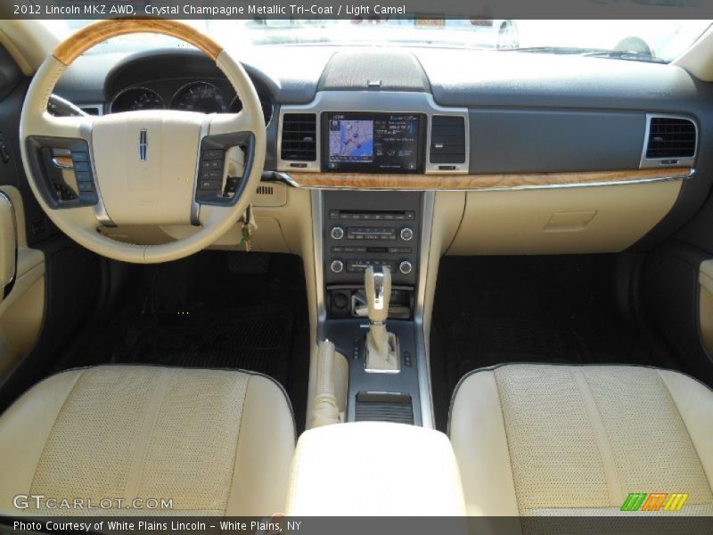 Crystal Champagne Metallic Tri-Coat / Light Camel 2012 Lincoln MKZ AWD