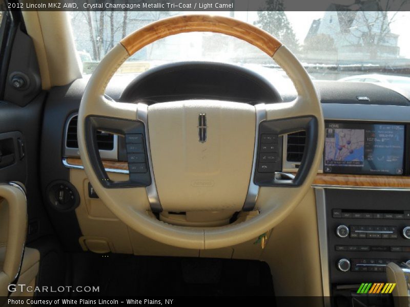 Crystal Champagne Metallic Tri-Coat / Light Camel 2012 Lincoln MKZ AWD