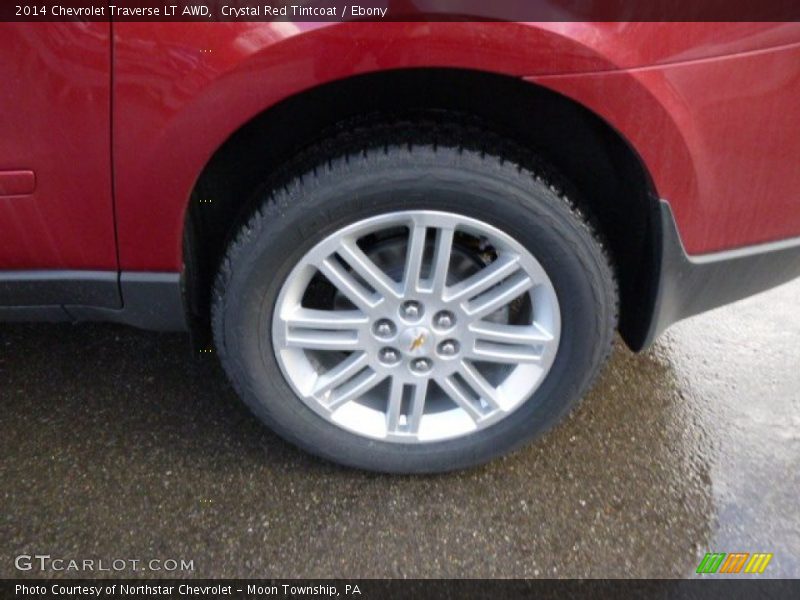 Crystal Red Tintcoat / Ebony 2014 Chevrolet Traverse LT AWD