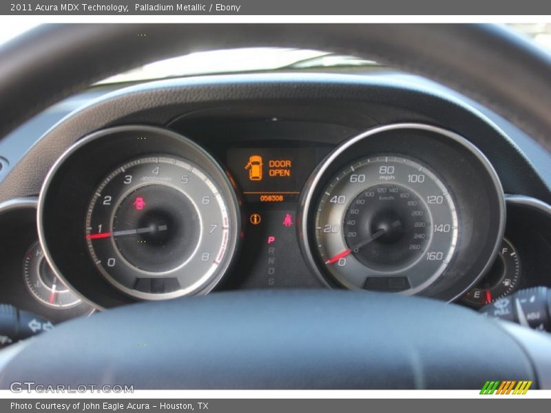 Palladium Metallic / Ebony 2011 Acura MDX Technology