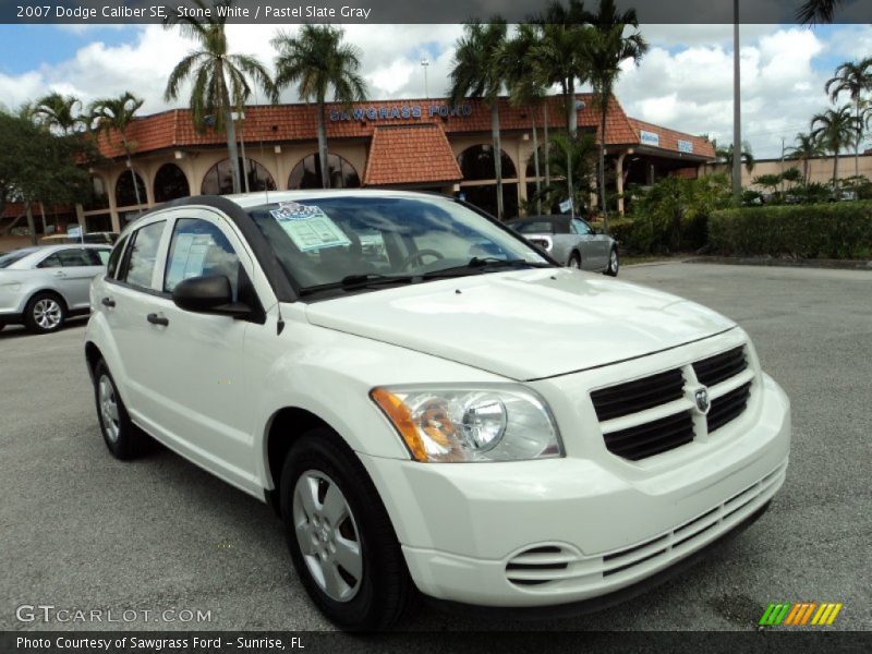 Stone White / Pastel Slate Gray 2007 Dodge Caliber SE