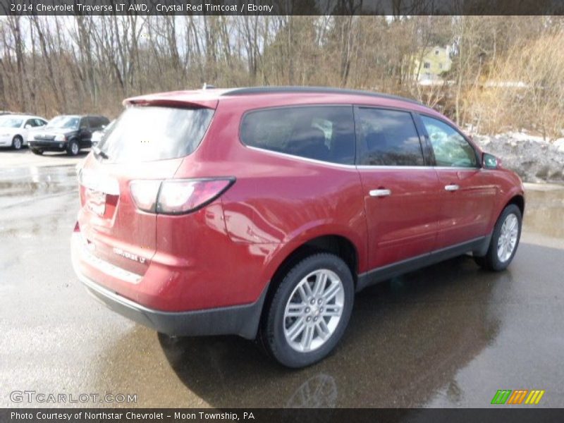 Crystal Red Tintcoat / Ebony 2014 Chevrolet Traverse LT AWD
