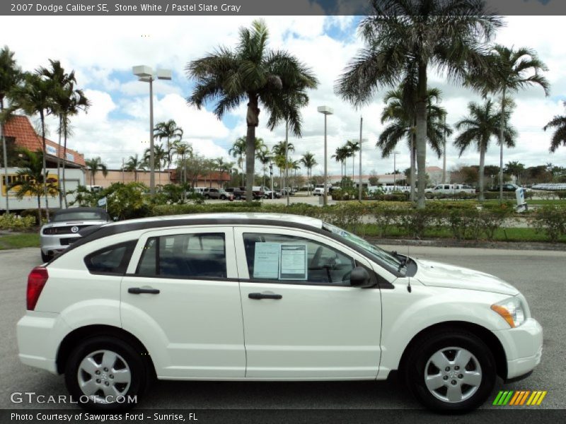 Stone White / Pastel Slate Gray 2007 Dodge Caliber SE