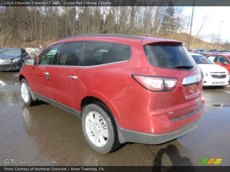 Crystal Red Tintcoat / Ebony 2014 Chevrolet Traverse LT AWD