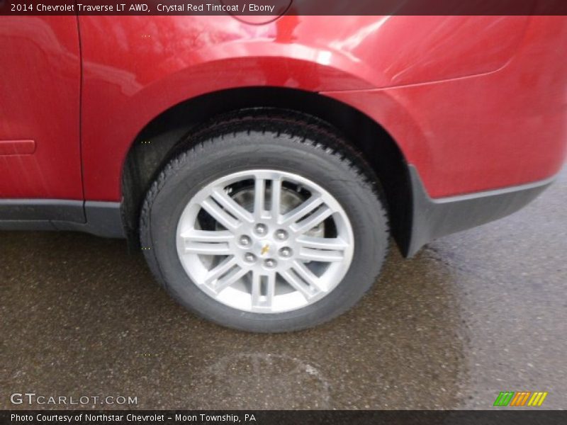 Crystal Red Tintcoat / Ebony 2014 Chevrolet Traverse LT AWD