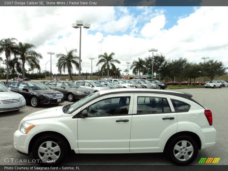 Stone White / Pastel Slate Gray 2007 Dodge Caliber SE