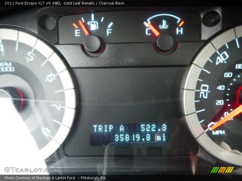 Gold Leaf Metallic / Charcoal Black 2011 Ford Escape XLT V6 4WD