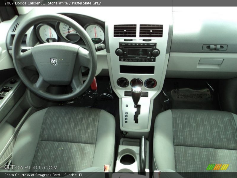 Stone White / Pastel Slate Gray 2007 Dodge Caliber SE