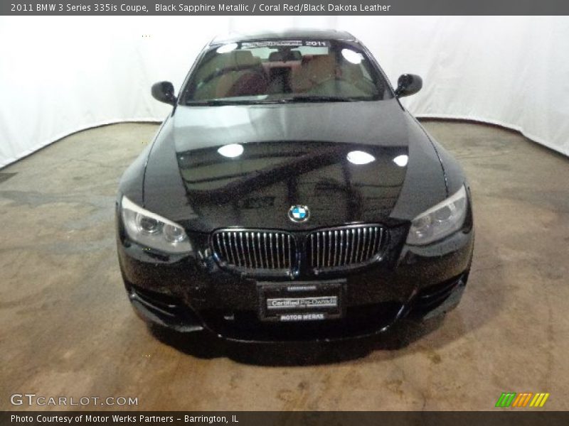 Black Sapphire Metallic / Coral Red/Black Dakota Leather 2011 BMW 3 Series 335is Coupe