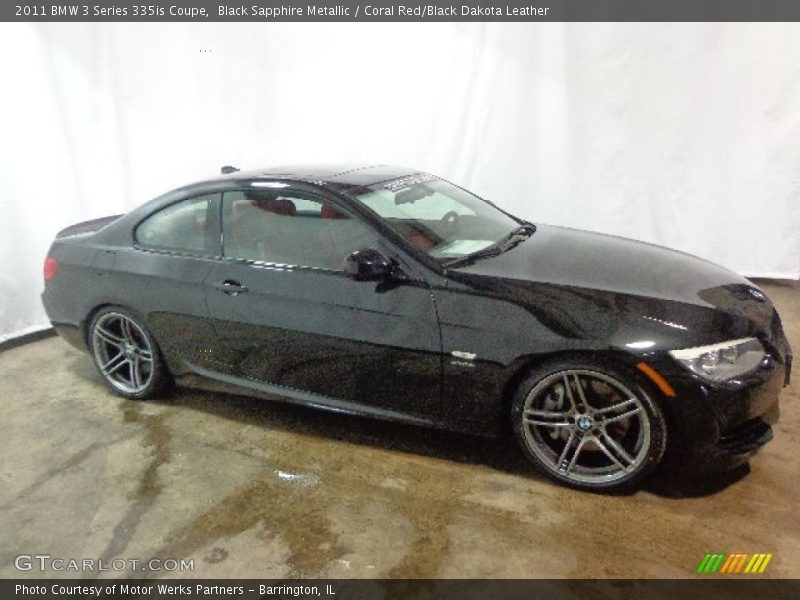 Black Sapphire Metallic / Coral Red/Black Dakota Leather 2011 BMW 3 Series 335is Coupe