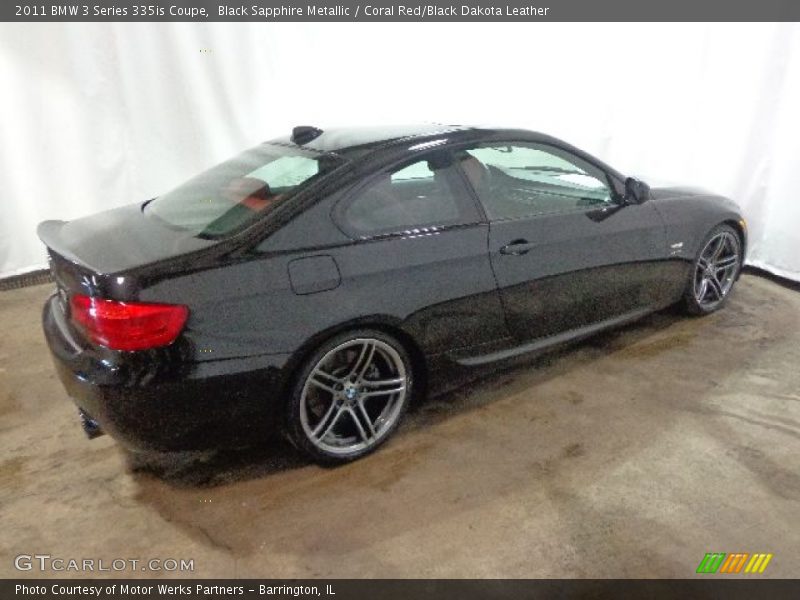 Black Sapphire Metallic / Coral Red/Black Dakota Leather 2011 BMW 3 Series 335is Coupe