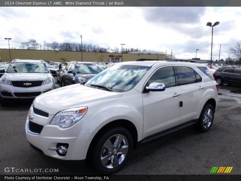 White Diamond Tricoat / Jet Black 2014 Chevrolet Equinox LT AWD