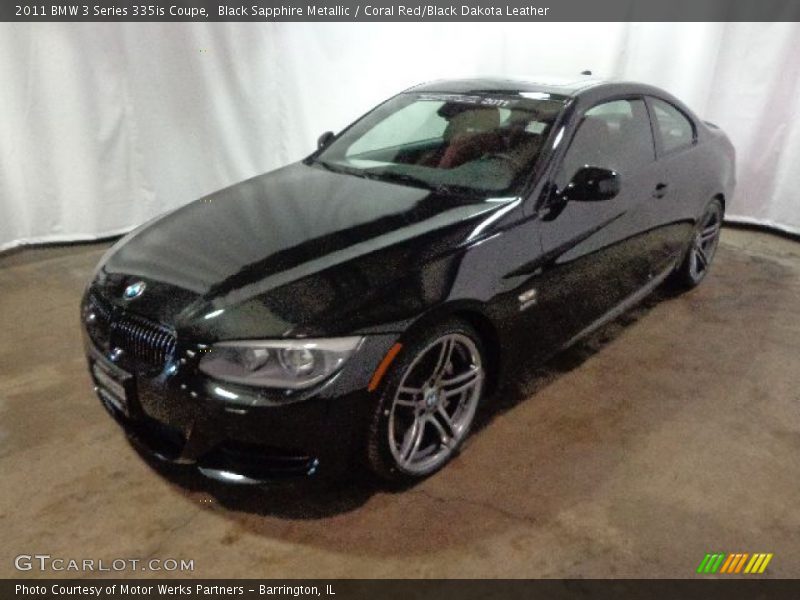 Black Sapphire Metallic / Coral Red/Black Dakota Leather 2011 BMW 3 Series 335is Coupe