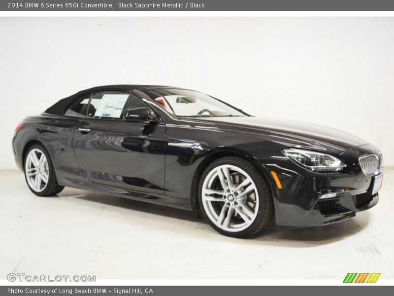 Black Sapphire Metallic / Black 2014 BMW 6 Series 650i Convertible